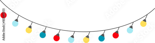 full view pastel color bulb lights, soft matte shine, dreamy party ambiance, evenly arranged, isolated on pure white background full view pastel color bulb lights, soft matte shine, dreamy party 