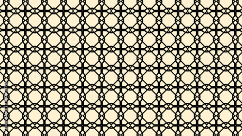 Traditional maiolica inspired black and white pattern with balanced geometry, great for tiles, stationery and branding.