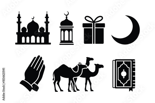Islamic cultural symbols collection for religious and festive occasions