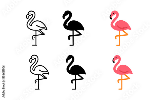 Flamingo Lake Geometric Design. Flamingo Lake Leg, refined geometric design symbolizing grace, stillness, and natural poise, first