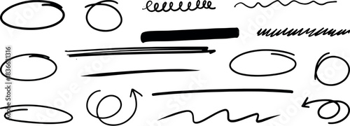 Set of Underlines for Highlighting and Typography