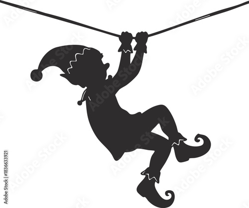 Whimsical Elf Hanging Holiday Character