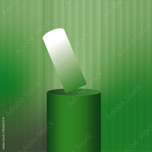 social media post design Green Abstract Product Display Stand Background