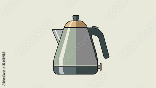A modern electric kettle with a handle and lid.