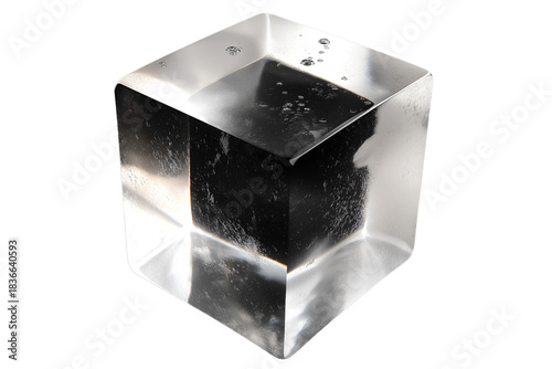 透明氷キューブの高精細テクスチャー素材