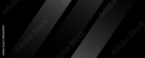 techno abstract background overlap layer on dark space with glowing white lines shape decoration. Modern graphic design element future style concept for banner,
