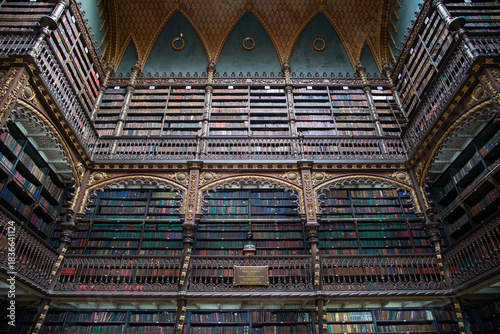 Rio de Janeiro, Brazil, July 2025 - view of The Royal Portuguese Cabinet of Reading (Real Gabinete Português de Leitura)