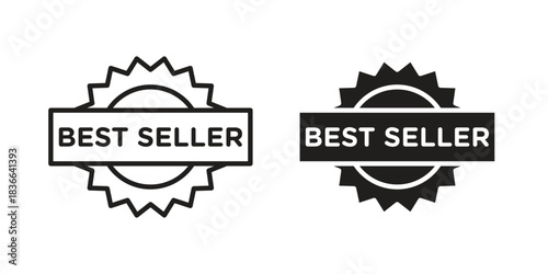 Best seller icons on white background. Line vector sign, symbol for web and mobile