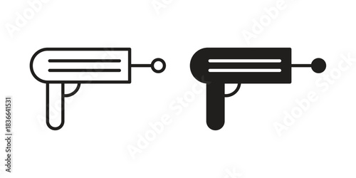 Blaster icons on white background. Line vector sign, symbol for web and mobile