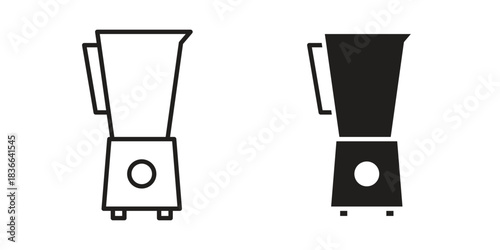 Blender icons on white background. Line vector sign, symbol for web and mobile