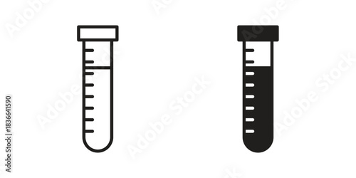Blood test icons on white background. Line vector sign, symbol for web and mobile