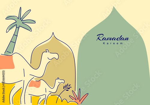 vector illustrations celebrating Ramadan Kareem and Arabian culture