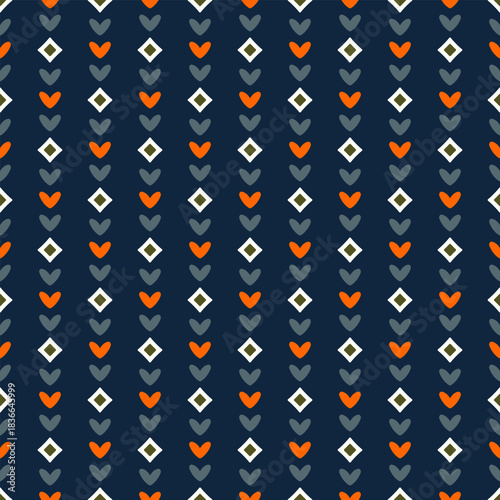 Diamond pattern geometric seamless background colorful classic square shape motif. Modern decoration fabric design textile swatch. Digital illustration high resolution image vector graphic template.