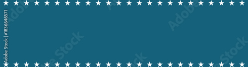 Blue background with white stars border in a rectangular frame