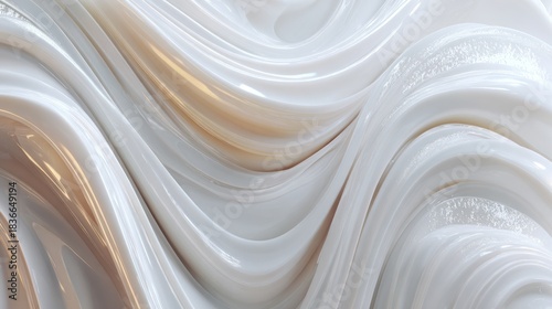 Abstract swirling white and gold textured background decorative design