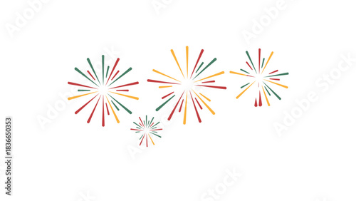 Vibrant abstract explosion of colorful lines radiating outwards creating a festive and celebratory burst of energy and light