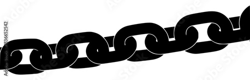 A black and white illustration of a chain, attach, black, chain, connect, curl, illustration, letter, logo, string, against transparent background