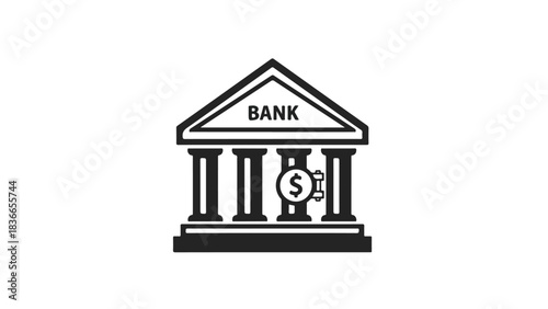 Illustrative icons for banking money and financial transactions