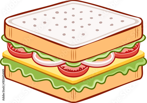 sandwich with ham and cheese