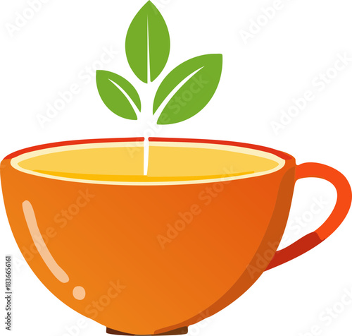 cup of tea with leaves