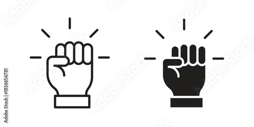 Will power icon on white background. Stock vector icon