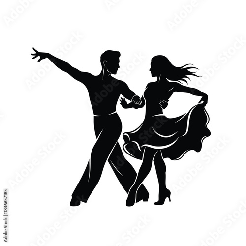 Creative Detailed Jive Dance Step Vector Illustration | Swing Dance Footwork Diagram | Energetic Jive Steps Guide