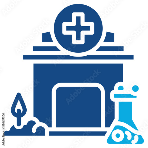 Medical Lab glyph color icon