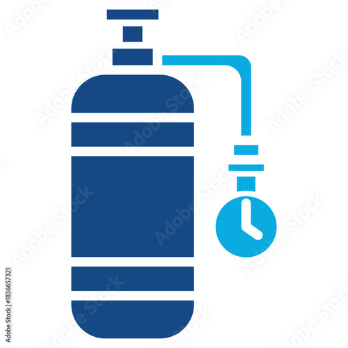 Oxygen Tank glyph color icon
