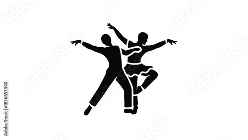 Creative Detailed Jive Dance Step Vector Illustration | Swing Dance Footwork Diagram | Energetic Jive Steps Guide