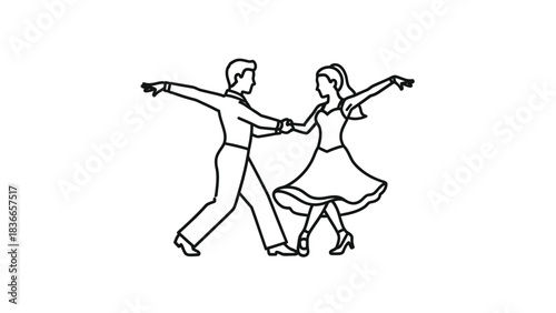 Creative Detailed Jive Dance Step Vector Illustration | Swing Dance Footwork Diagram | Energetic Jive Steps Guide