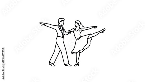Creative Detailed Jive Dance Step Vector Illustration | Swing Dance Footwork Diagram | Energetic Jive Steps Guide