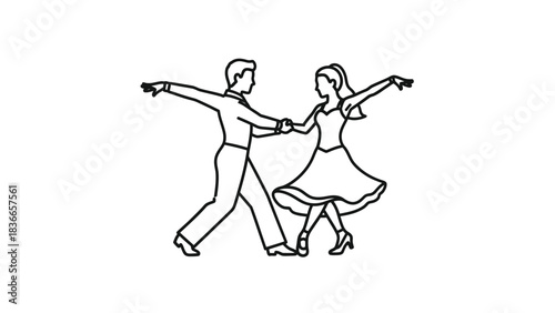 Creative Detailed Jive Dance Step Vector Illustration | Swing Dance Footwork Diagram | Energetic Jive Steps Guide
