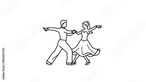Creative Detailed Jive Dance Step Vector Illustration | Swing Dance Footwork Diagram | Energetic Jive Steps Guide