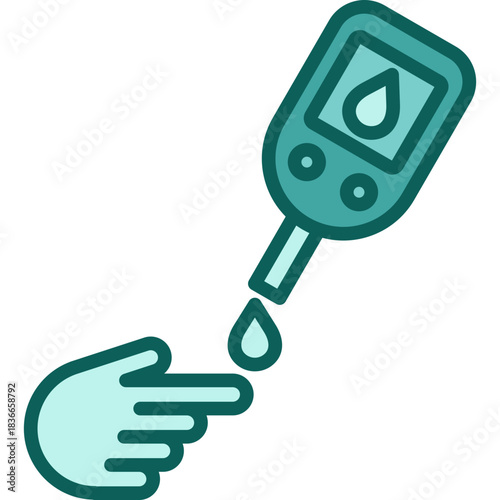 Diabetes Test solid icon