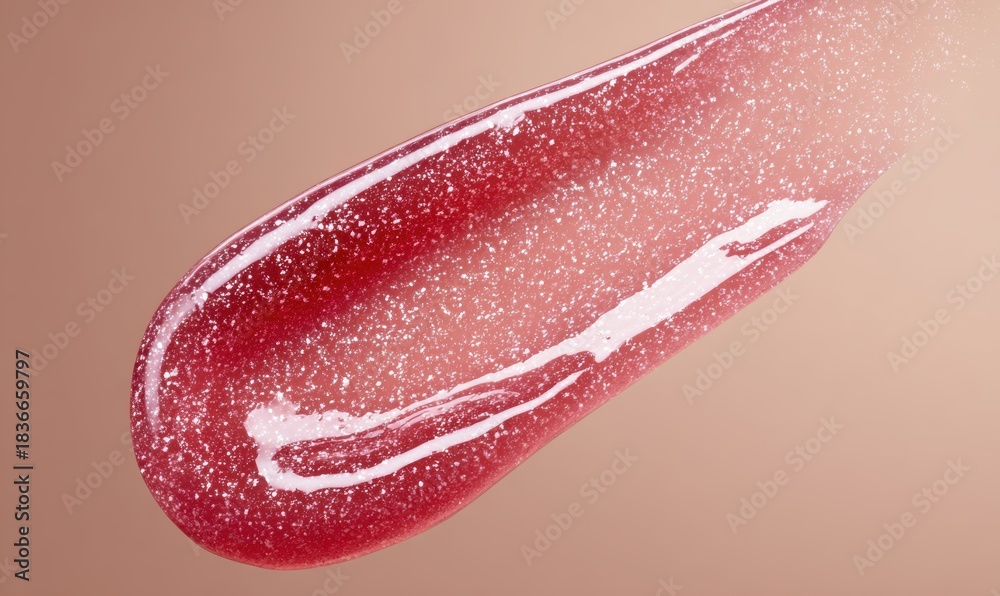 Fototapeta premium A tube of lip gloss with glitter
