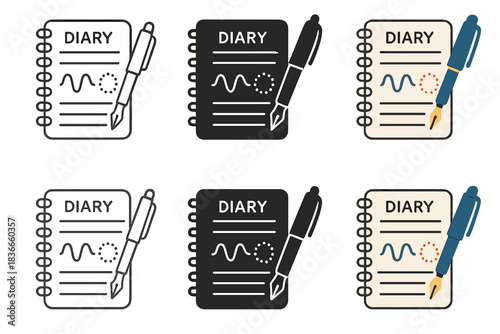 Quantum Duality Artistry. Pen drawing both wave and particle patterns on diary page, symbolizing quantum duality in recorded