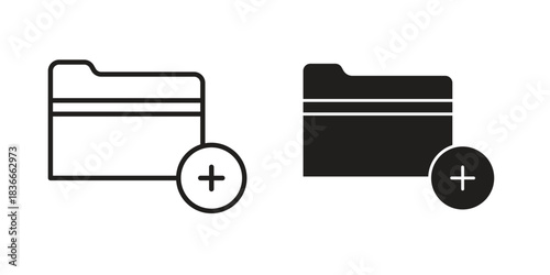 Add folder icons logo design, Pictogram Icons