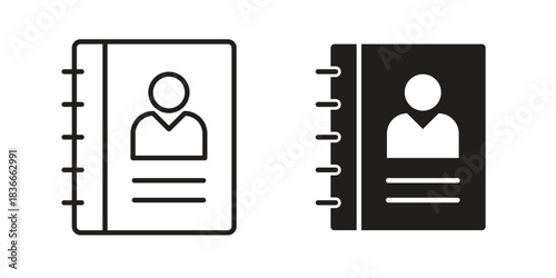 Address book icons logo design, Pictogram Icons