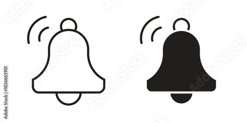 Bell ring icons logo design, Pictogram Icons