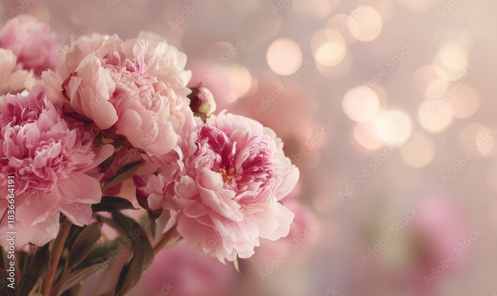 Fototapeta premium A bouquet of pink flowers