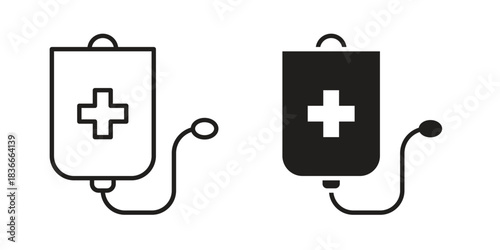 Blood transfusion icons logo design, Pictogram Icons