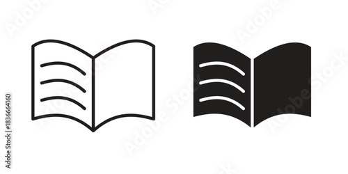 Book icons logo design, Pictogram Icons