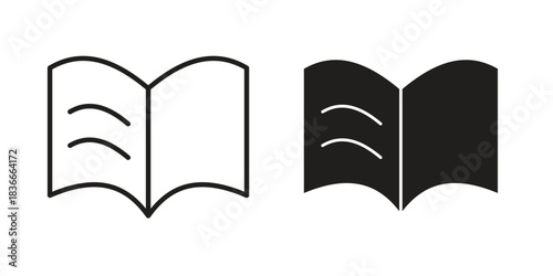 Book open icons logo design, Pictogram Icons