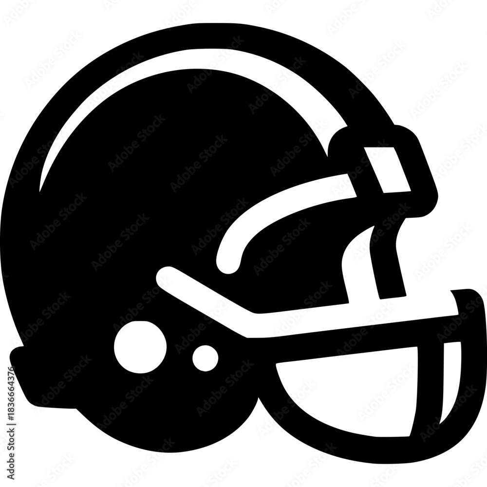 Naklejka premium Football Helmet Icon Vector