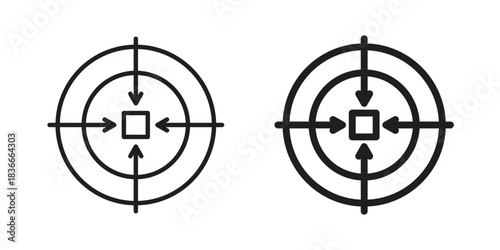 Bullseye pointer icons logo design, Pictogram Icons