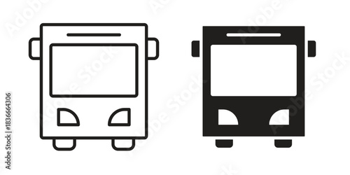 Bus icons logo design, Pictogram Icons