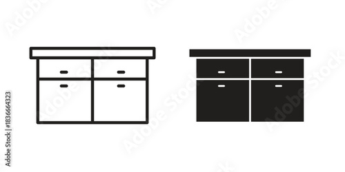 Cabinet icons logo design, Pictogram Icons