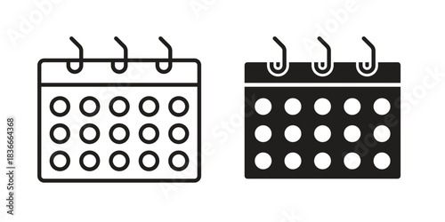Calendar icons logo design, Pictogram Icons