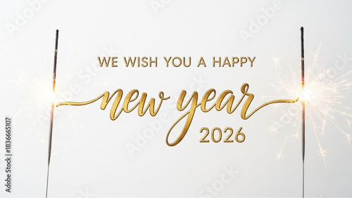 Sparkling Sparklers Illuminate a Joyful New Year’s Greeting, perfect for ushering in the New Year.  vector illustration