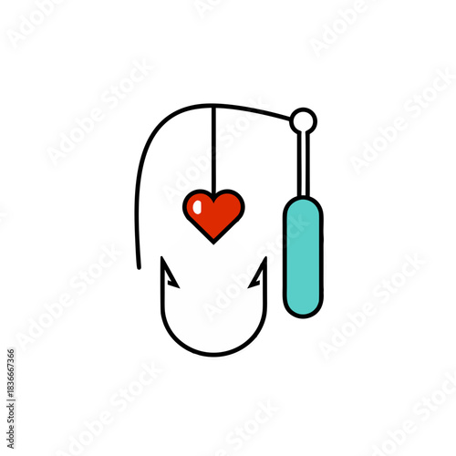 Stylized Red Heart Pierced By Dark Red Arrow With Red Liquid Splashes Minimalist Flat Vector Art On Black Background Abstract Symbolizing Love Pain